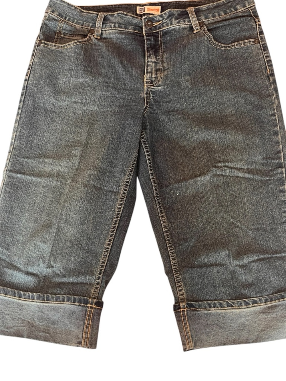 Faded Glory women Dark Blue Relaxed Fit Cuffed Jeans